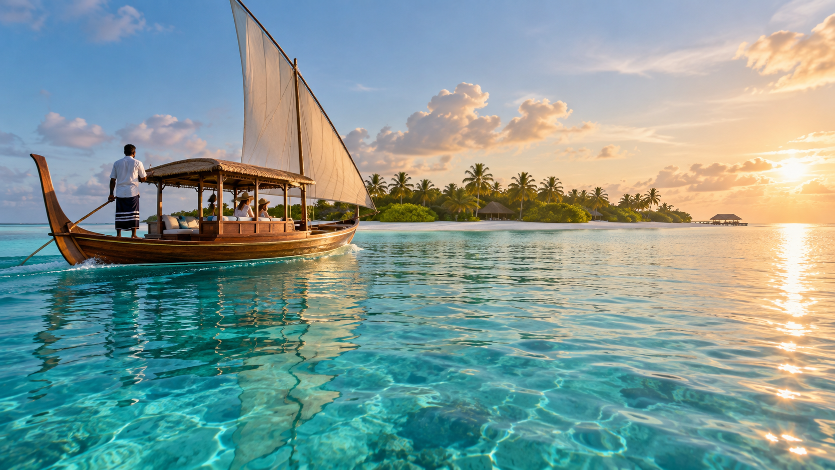 Maldives island by the sea