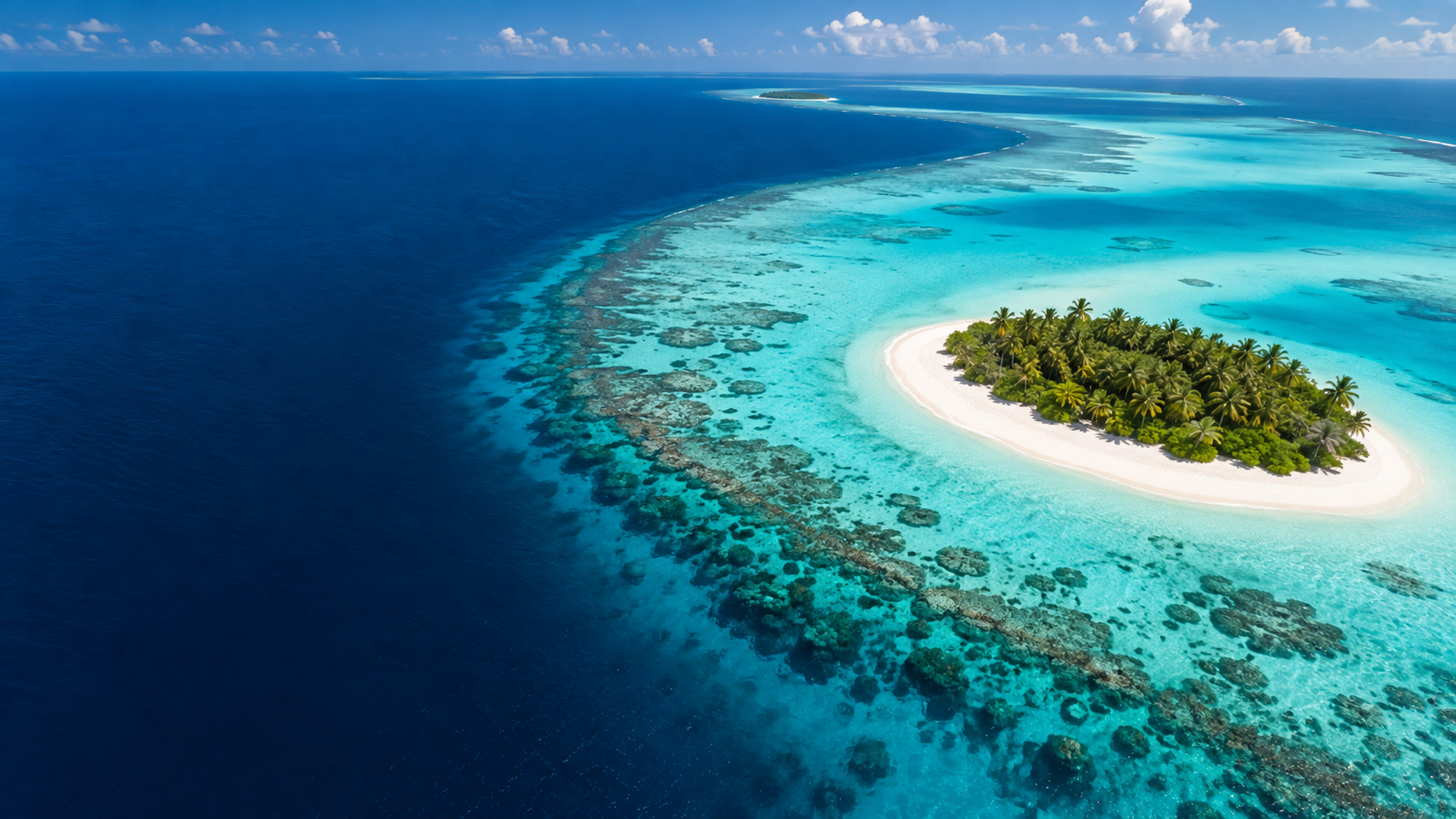 Maldives ocean at sunrise